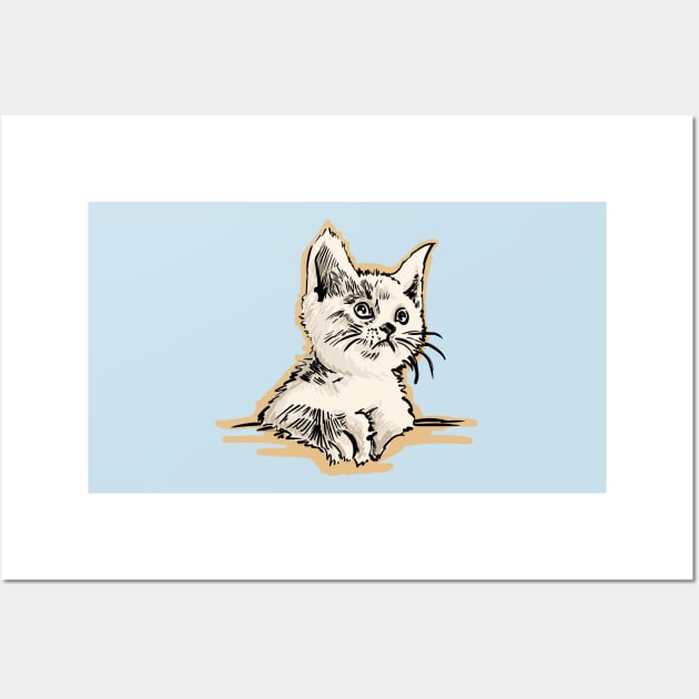 A cute kitten Wall Art by stephenignacio